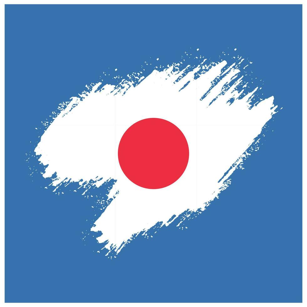 Japan grunge texture flag vector