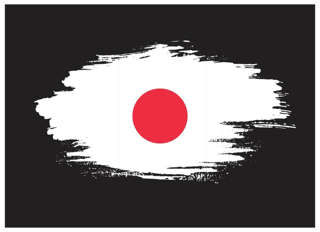 Abstract grunge stroke Japan flag vector