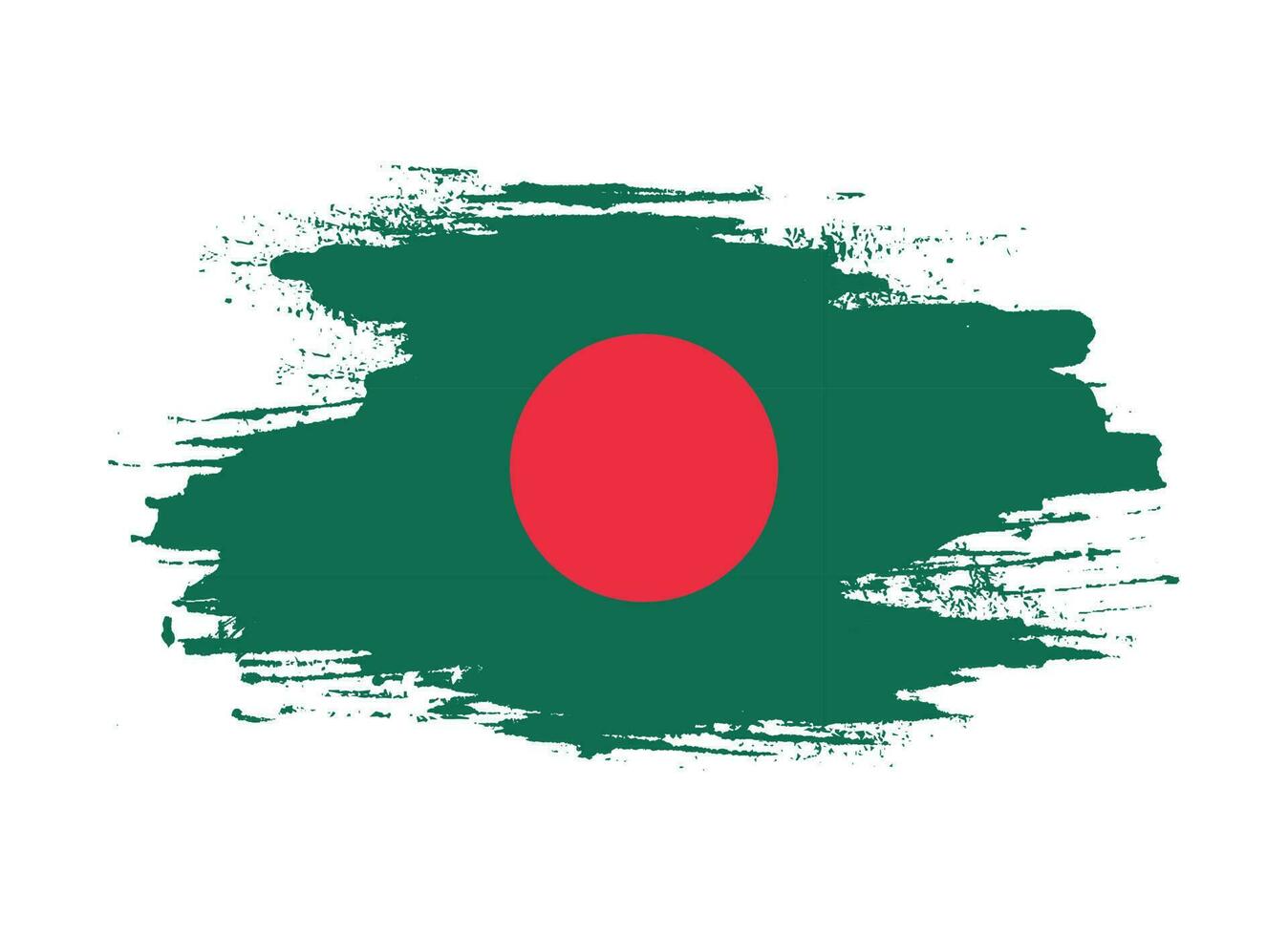 Paint grunge brush stroke Bangladesh flag vector