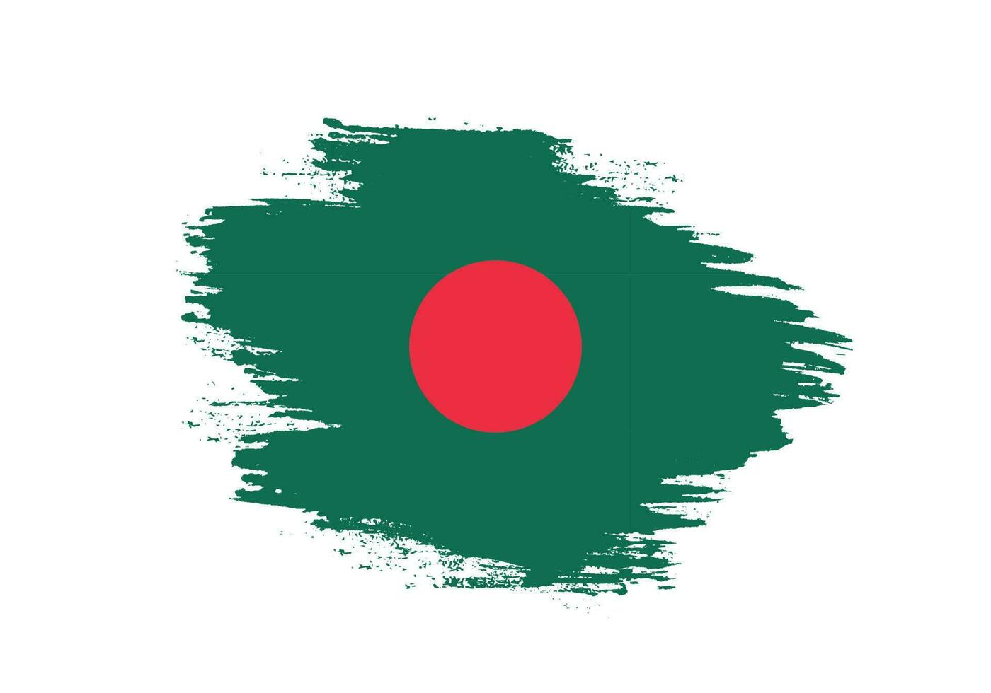 Paint brush stroke shape Bangladesh flag vector