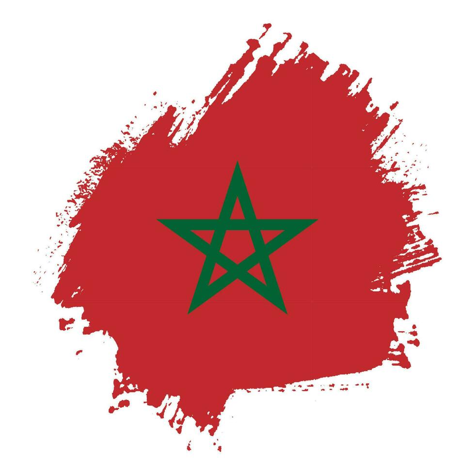 New colorful texture Morocco flag vector