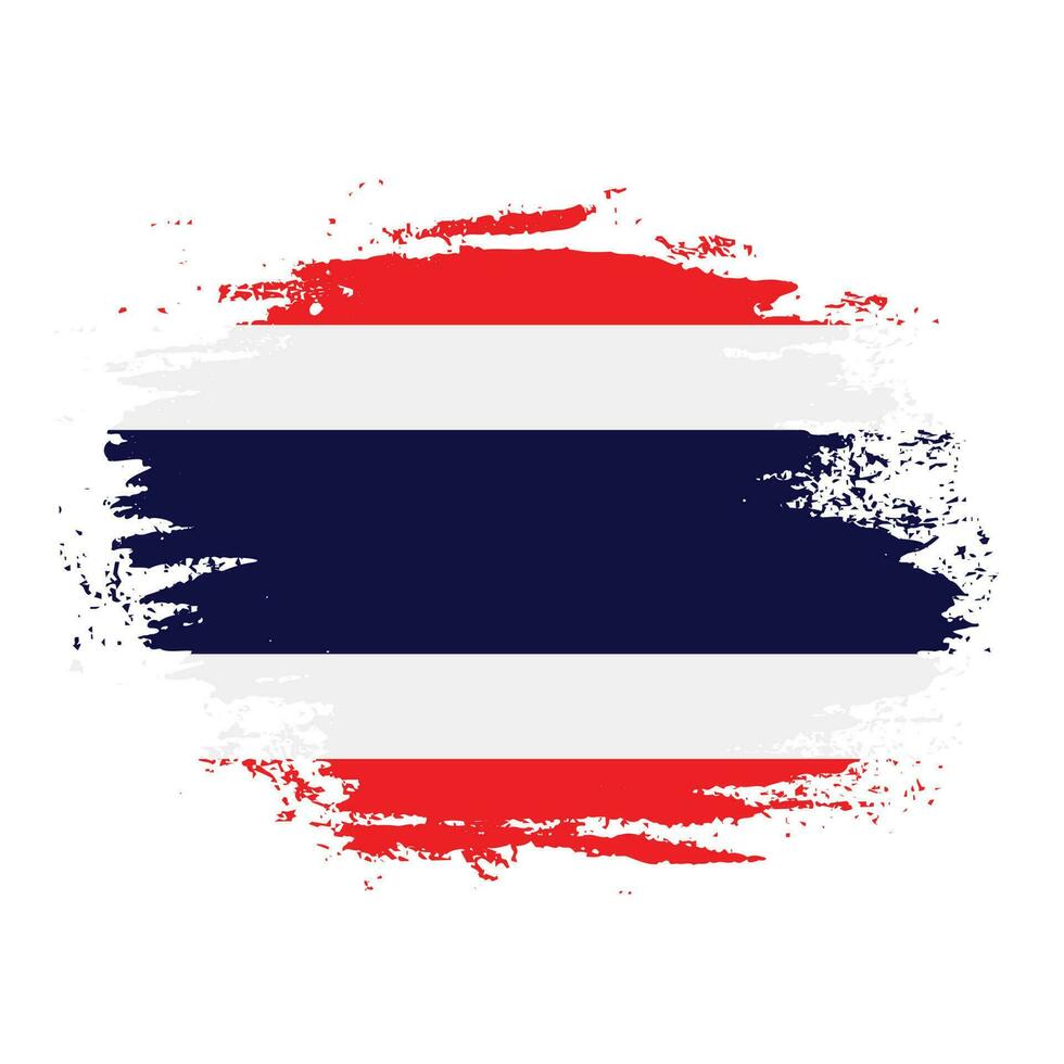 Thailand paintbrush frame flag vector