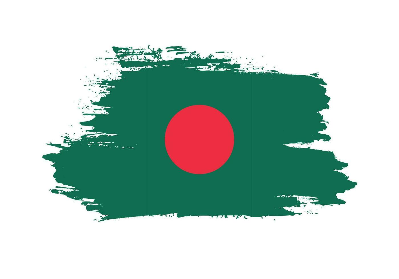 Brush stroke Bangladesh flag vector