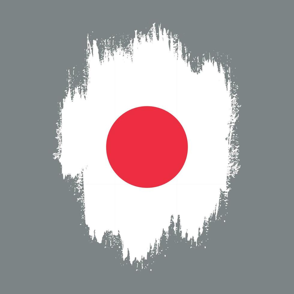 Distressed Japan grungy style flag vector