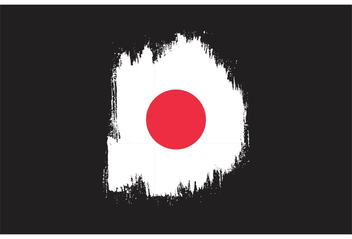 vector de bandera de japón de trazo de pincel aislado