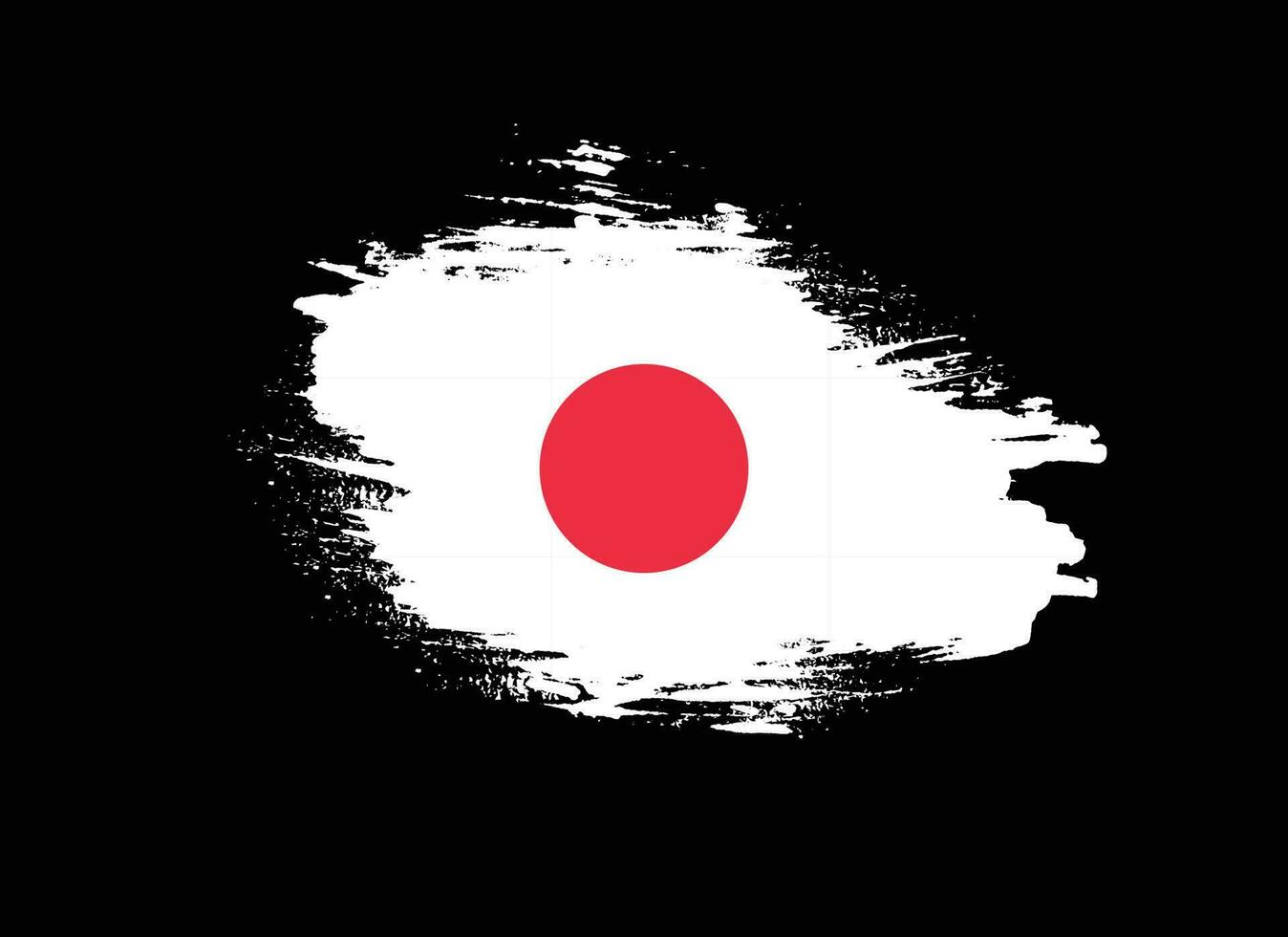 Vector grunge brush stroke Japan flag vector