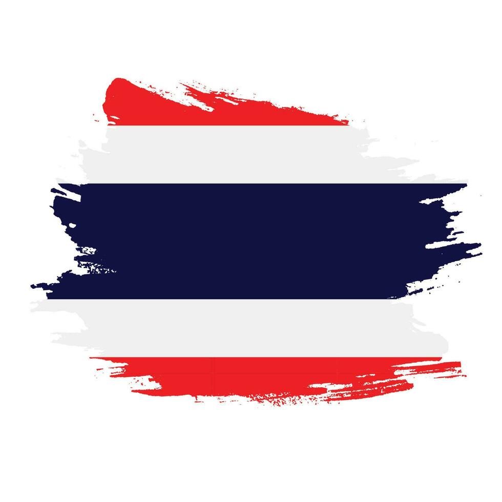 Professional hand paint Thailand flag vector