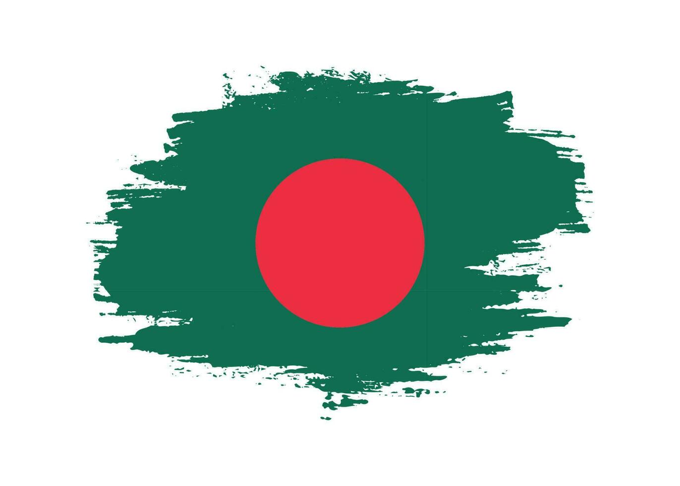 Colorful hand paint Bangladesh grunge flag vector