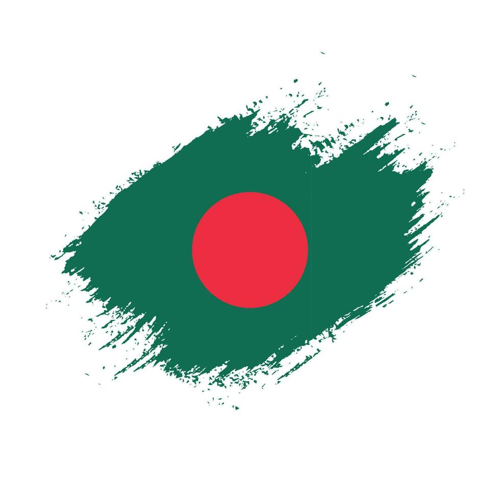 Abstract brush stroke Bangladesh flag vector image