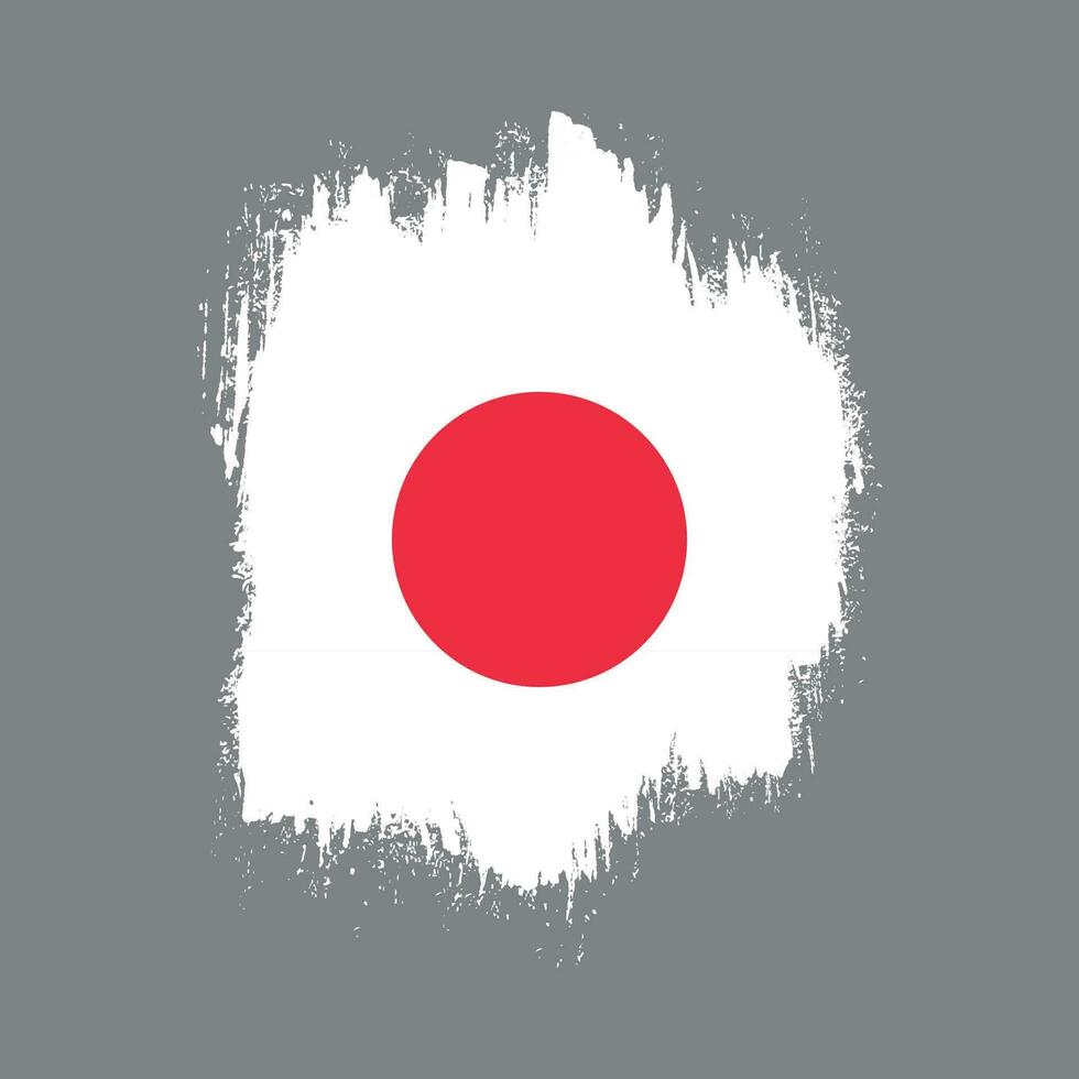 Grunge effect Japan flag design vector