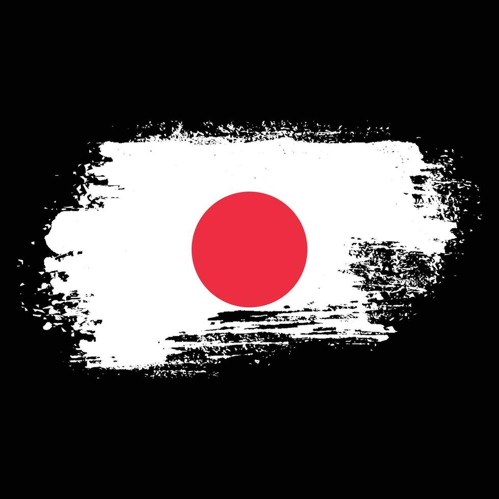 Splash texture effect Japan flag vector