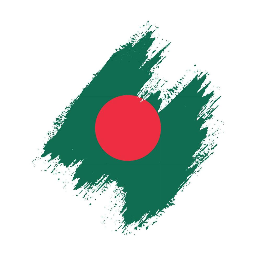 Paint brush stroke Bangladesh flag vector