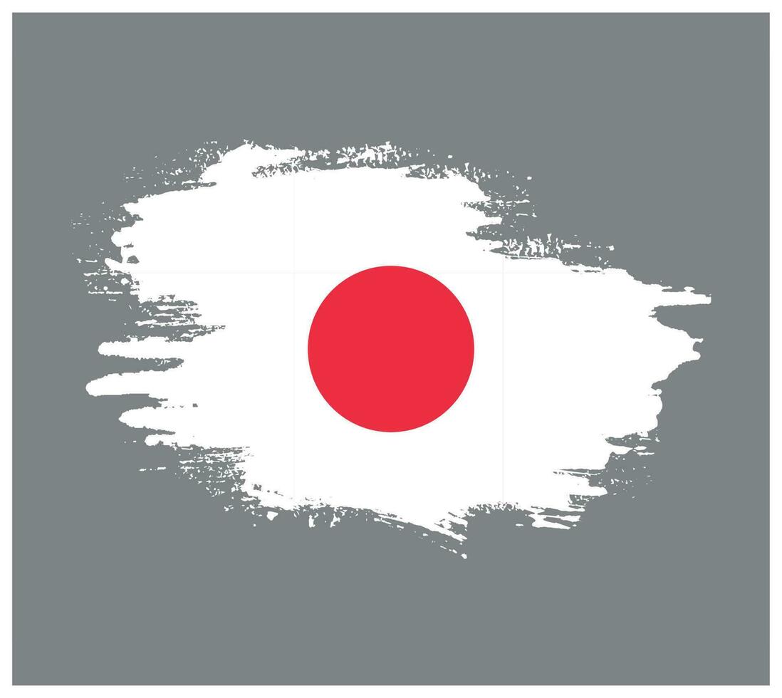 Faded grunge texture Japan professional flag design vector