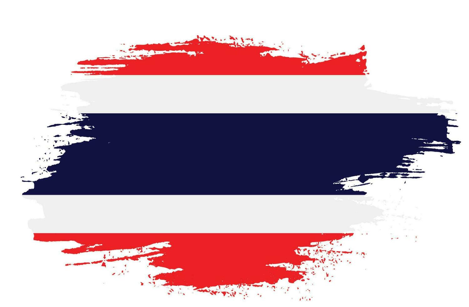 Modern brush stroke frame Thailand flag vector