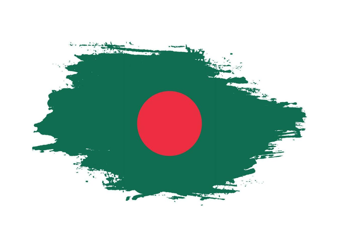 Grunge brush stroke Bangladesh flag vector