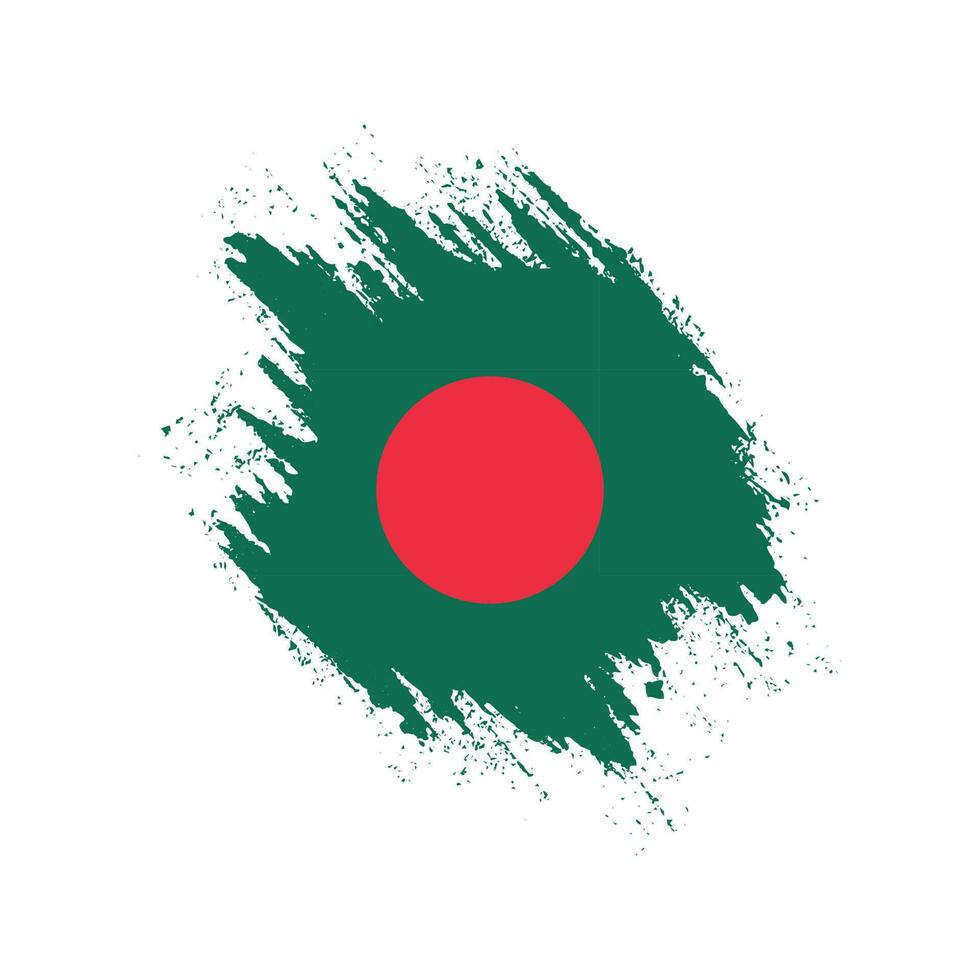 Brush effect Bangladesh grunge texture flag vector