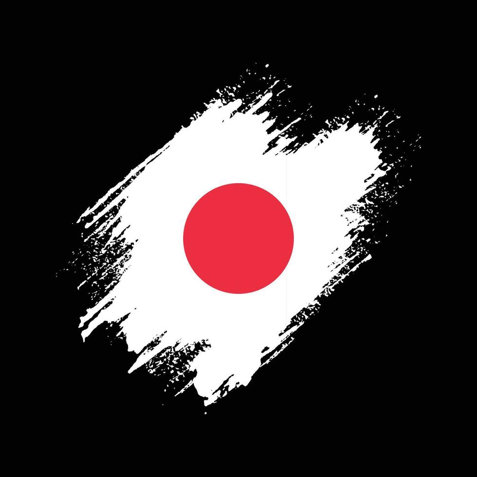 Splash grunge texture Japan abstract flag vector