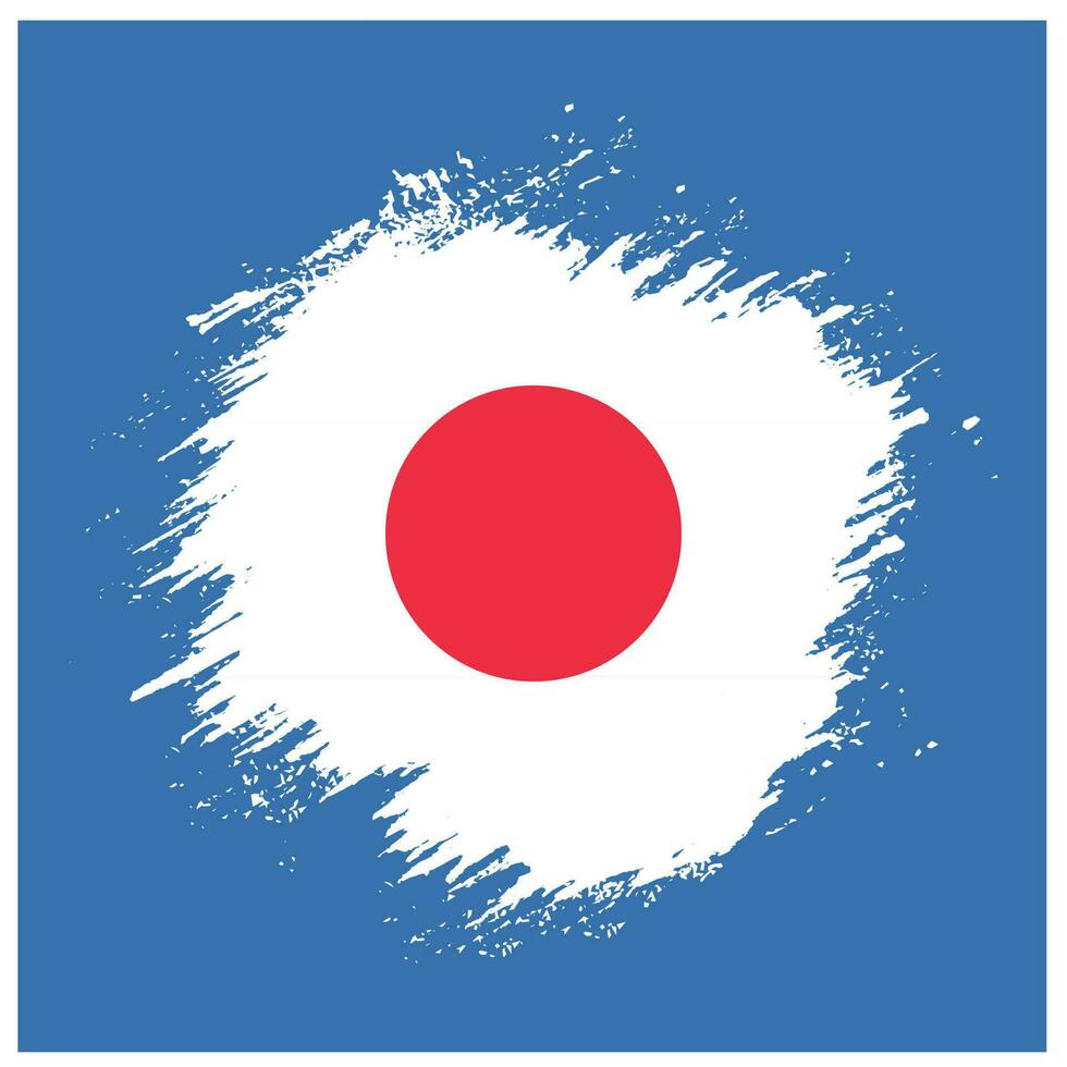 Abstract brush stroke Japan flag vector image