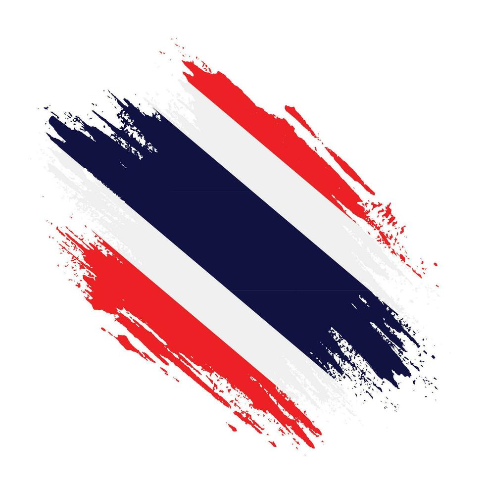 Abstract brush stroke Thailand flag vector image
