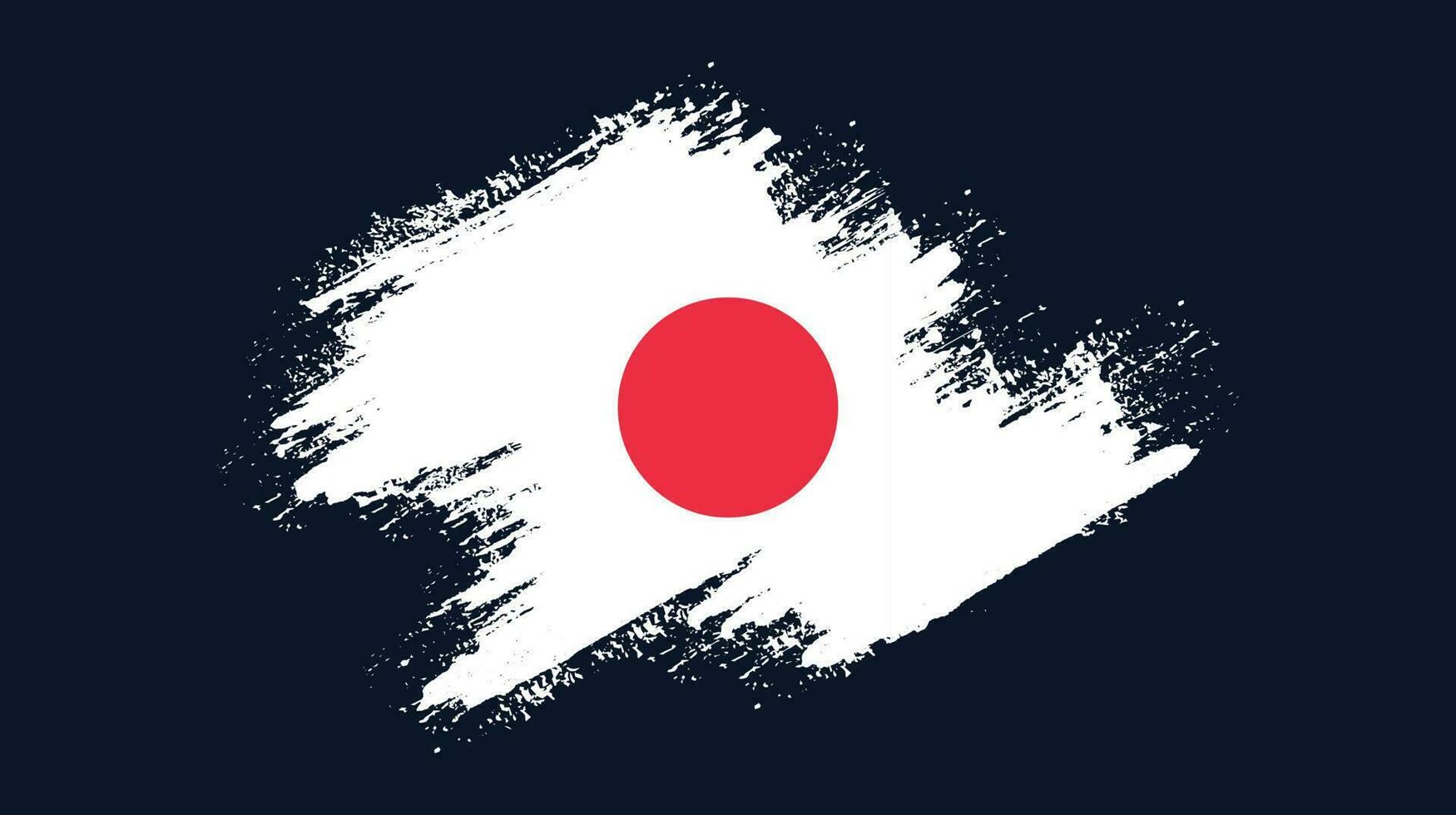 Modern brush stroke frame Japan flag vector