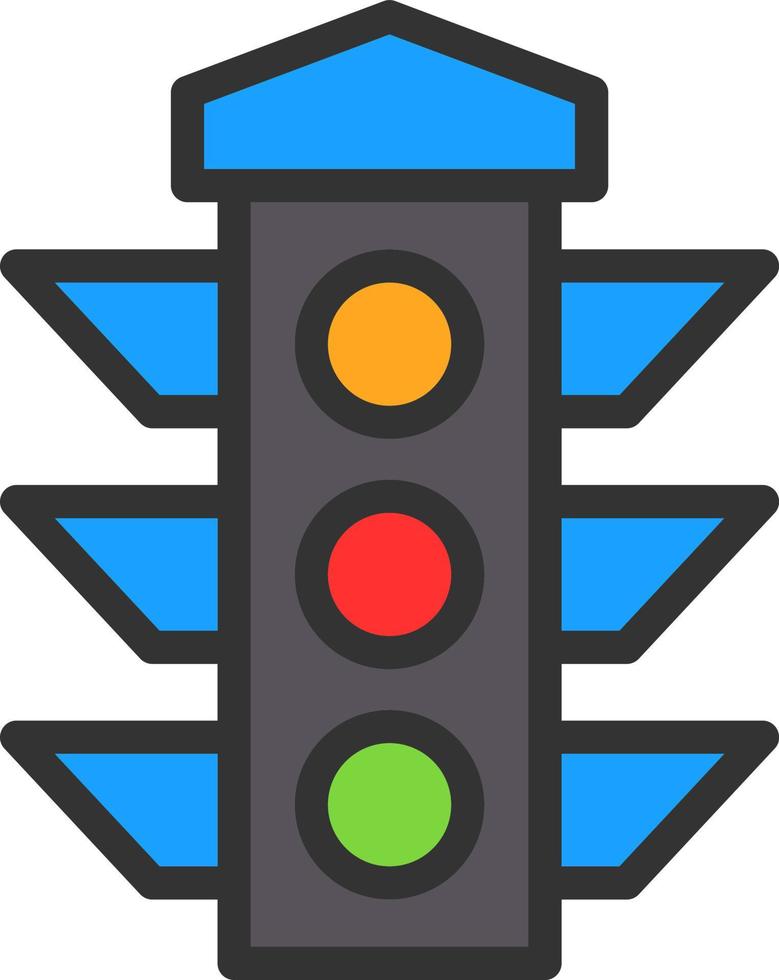 Traffic Lights Vector Icon Design