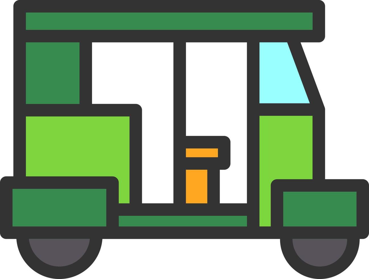 Rickshaw Vector Icon Design