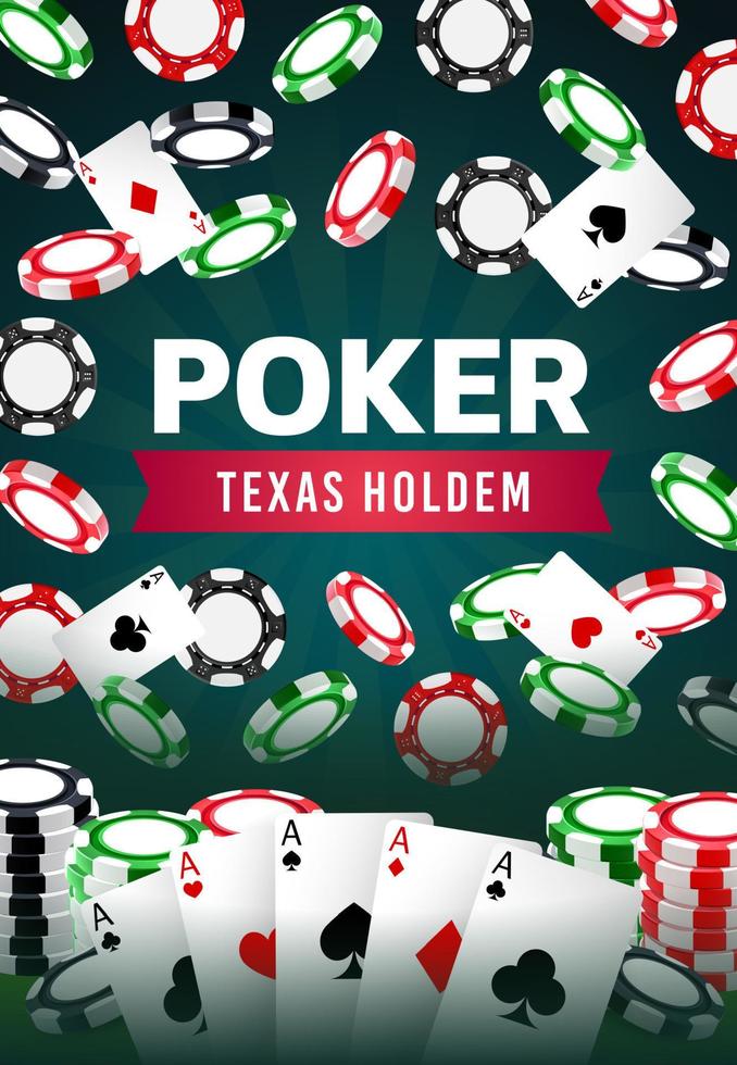 Poker Texas holdem gamble game, online casino vector