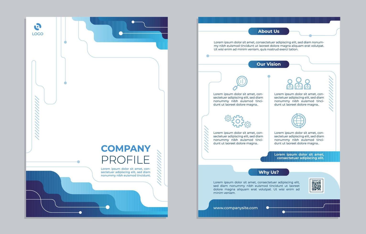 Elegant Company Profile Flyer Template Design vector