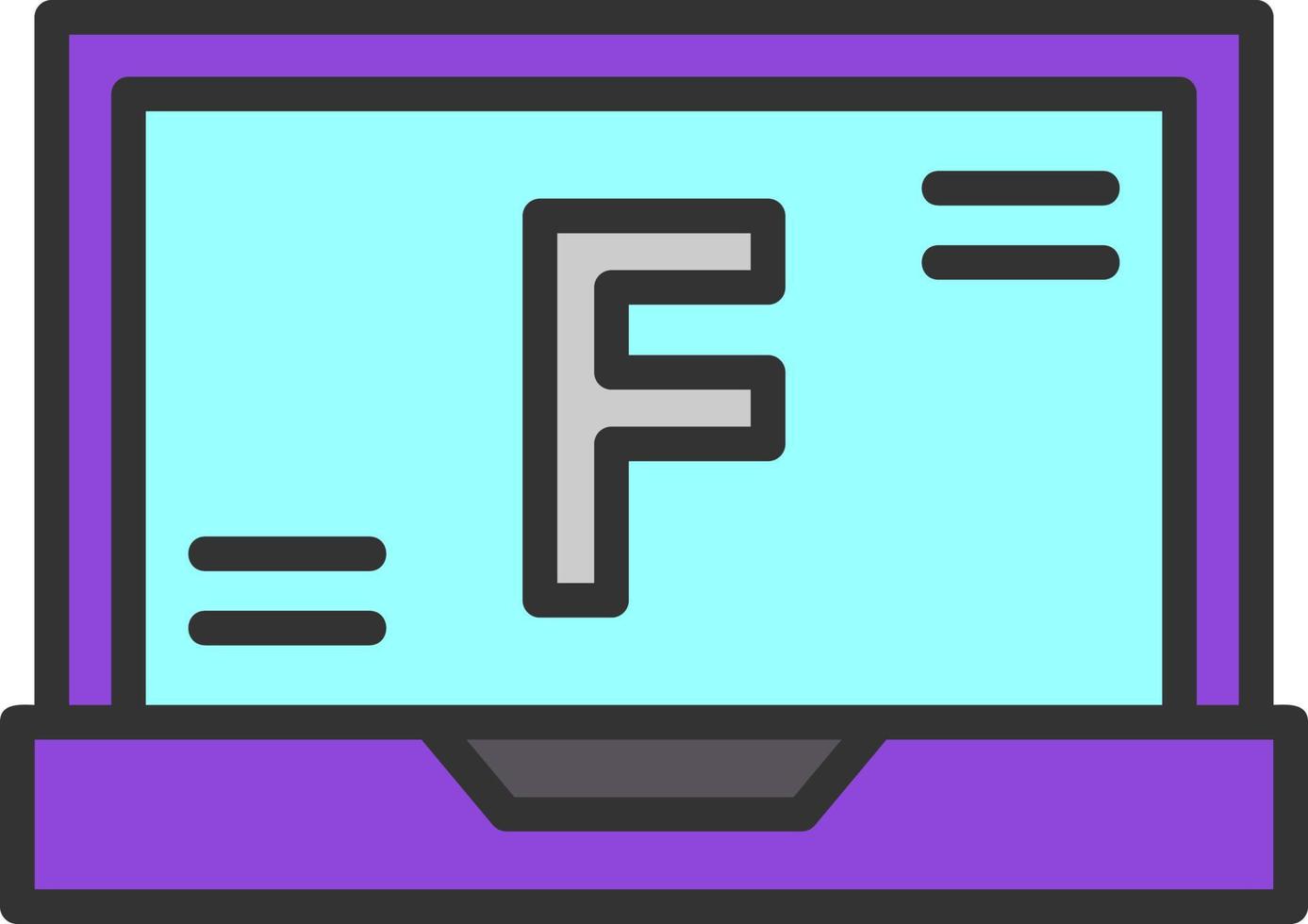 Font Vector Icon Design