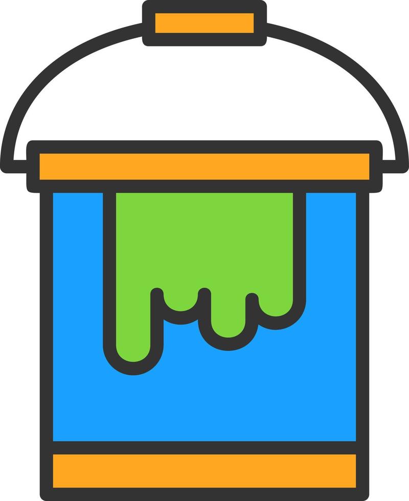 Paint Bucket Vector Icon Design