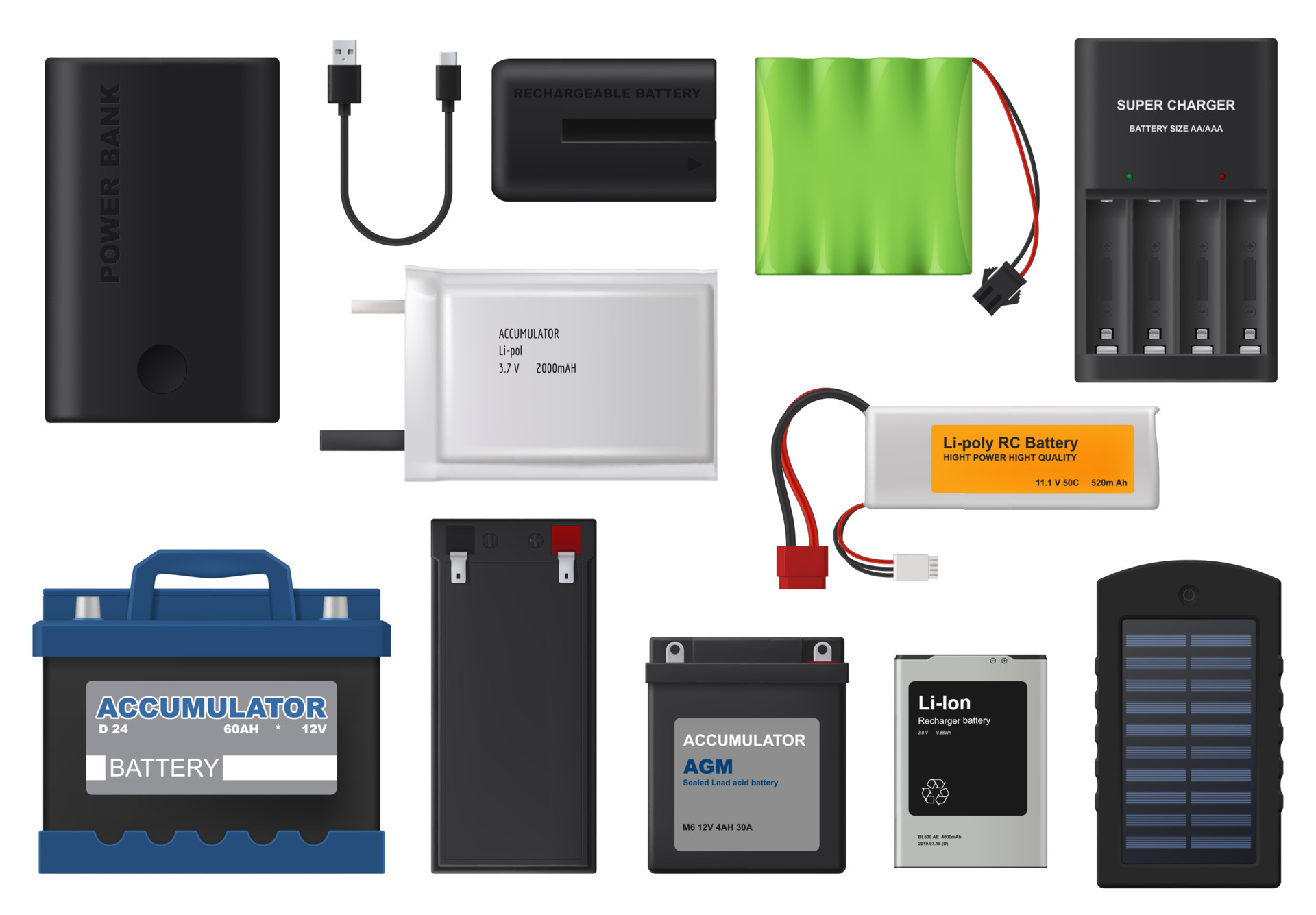 baterías recargables, acumuladores solares vectoriales 16545034 Vector en Vecteezy baterías recargables, acumuladores solares vectoriales 16545034 Vector en Vecteezy
