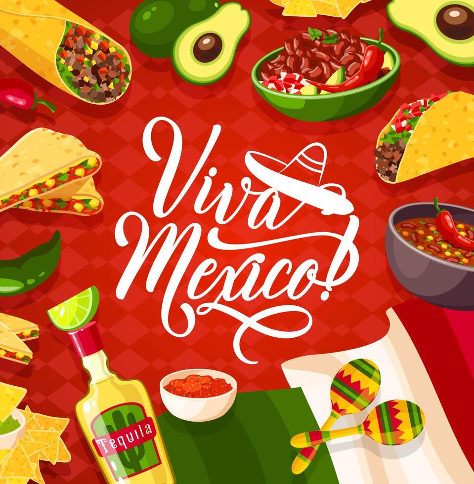 Cinco de Mayo Mexican holiday cuisine vector