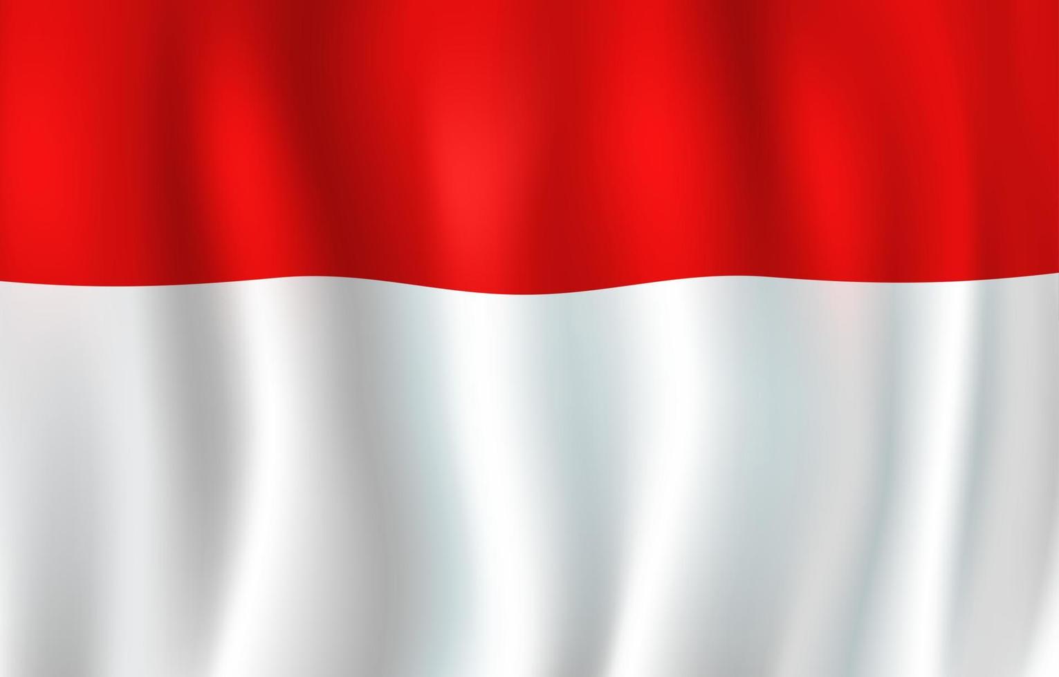 bandera de indonesia, símbolo nacional de la república asiática vector