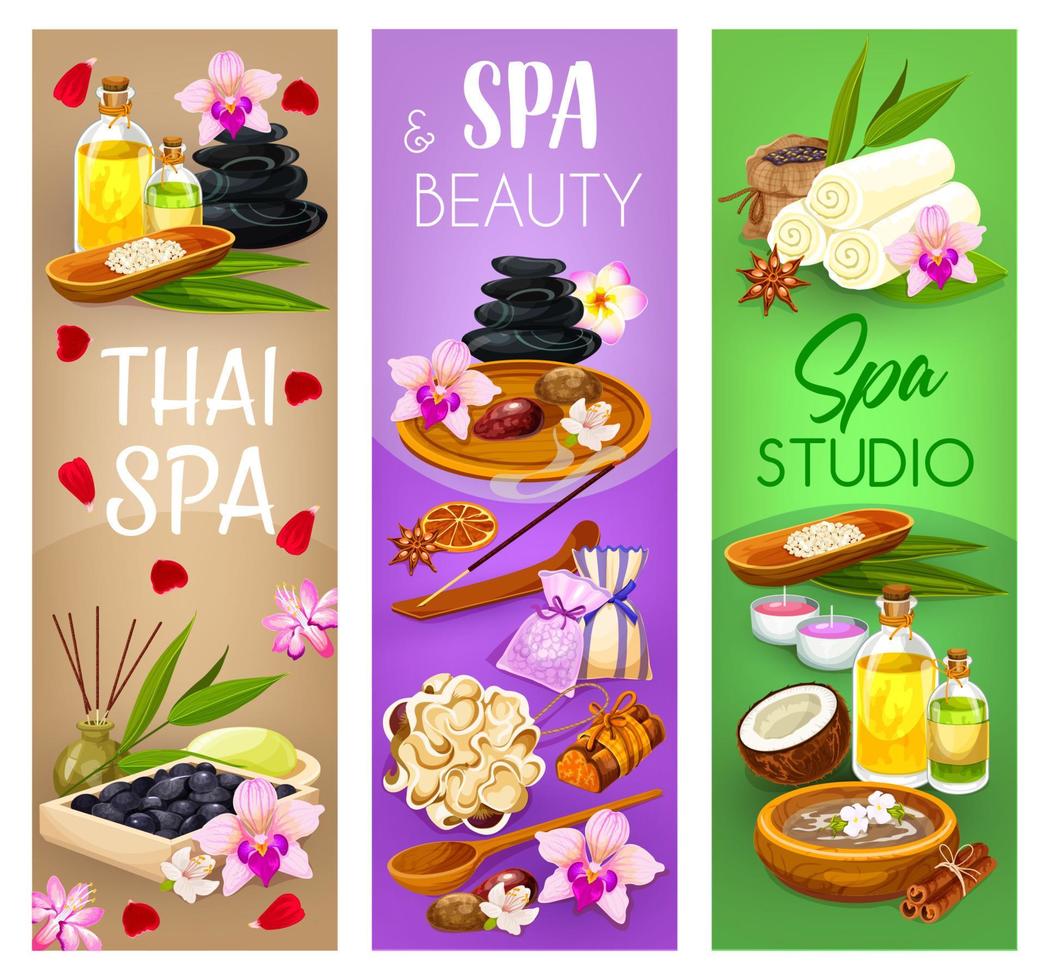 Beauty, wellness and massage spa salon vector