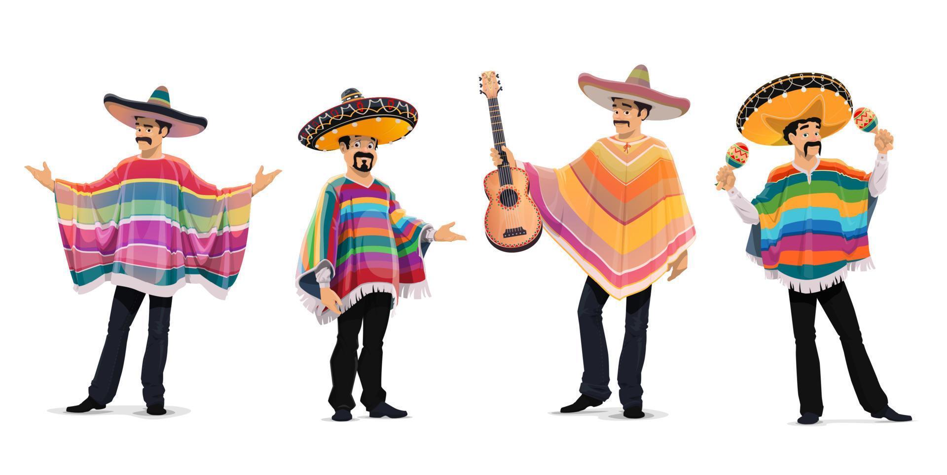 músicos mexicanos en el festival cinco de mayo. vector