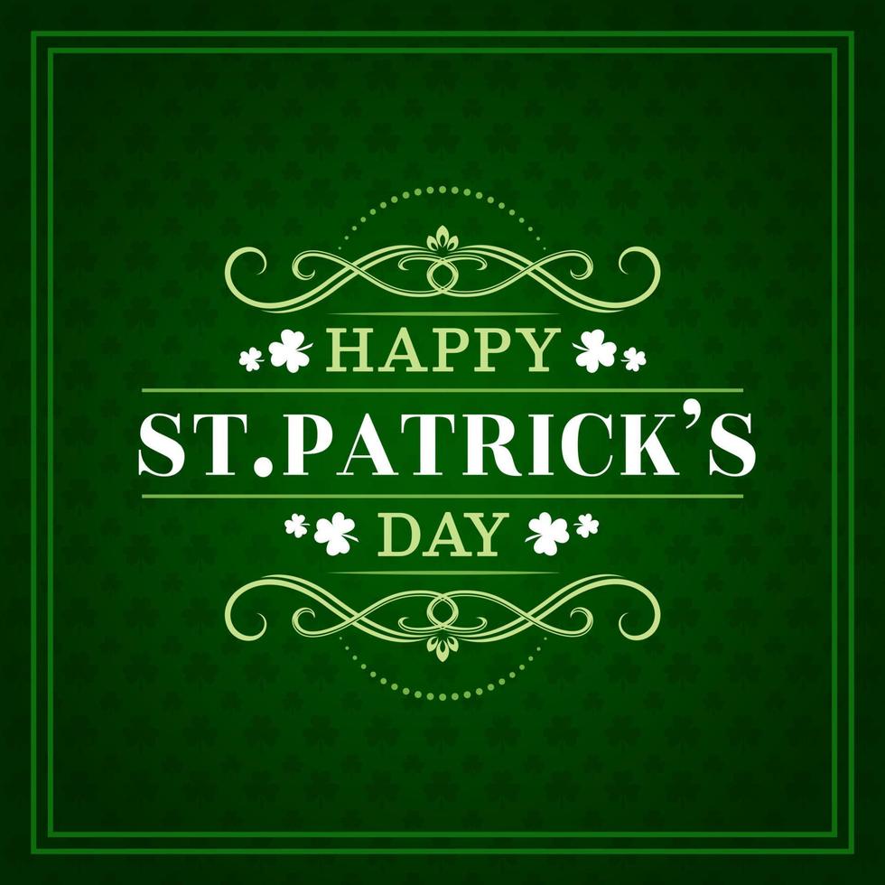 Saint Patrick day, Irish shamrock clover pattern vector