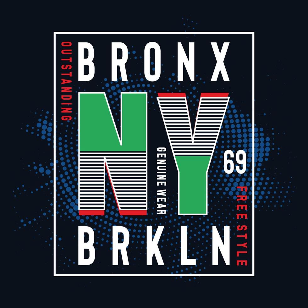 new york brooklyn typography for t-shirt design vector illustration