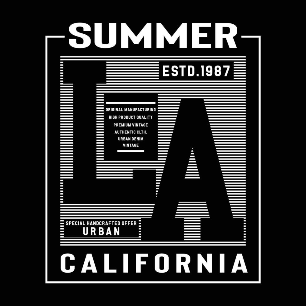 Los angeles typography design tee for t shirt print and other uses vector