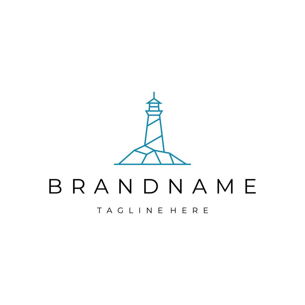 Lighthouse logo icon design template vector