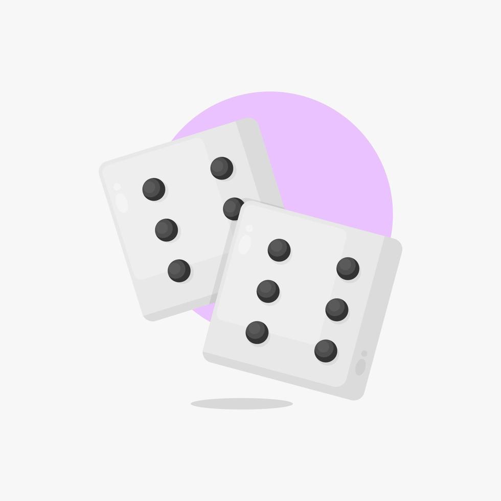 dice icon cartoon style illustration vector