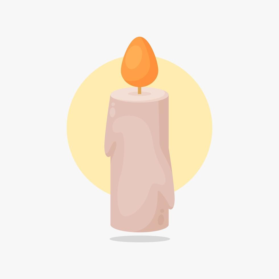 candle icon cartoon style illustration vector