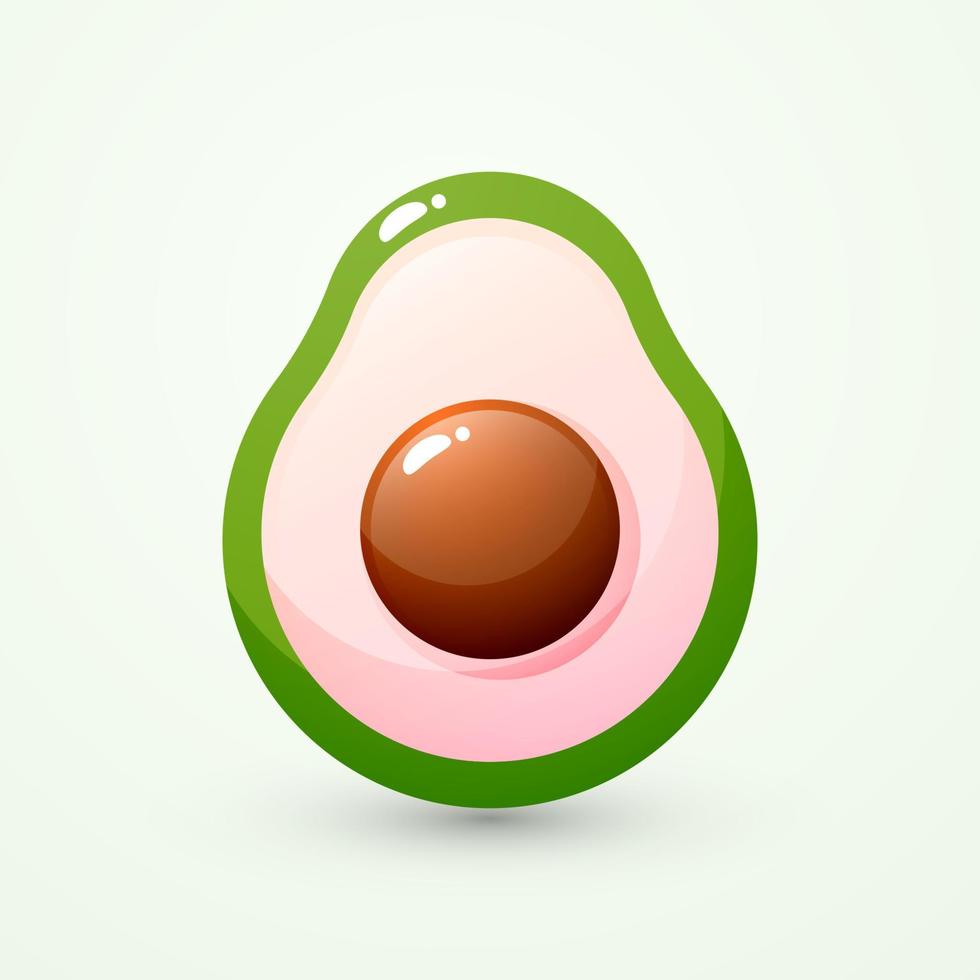 cute avocado icon vector illustration