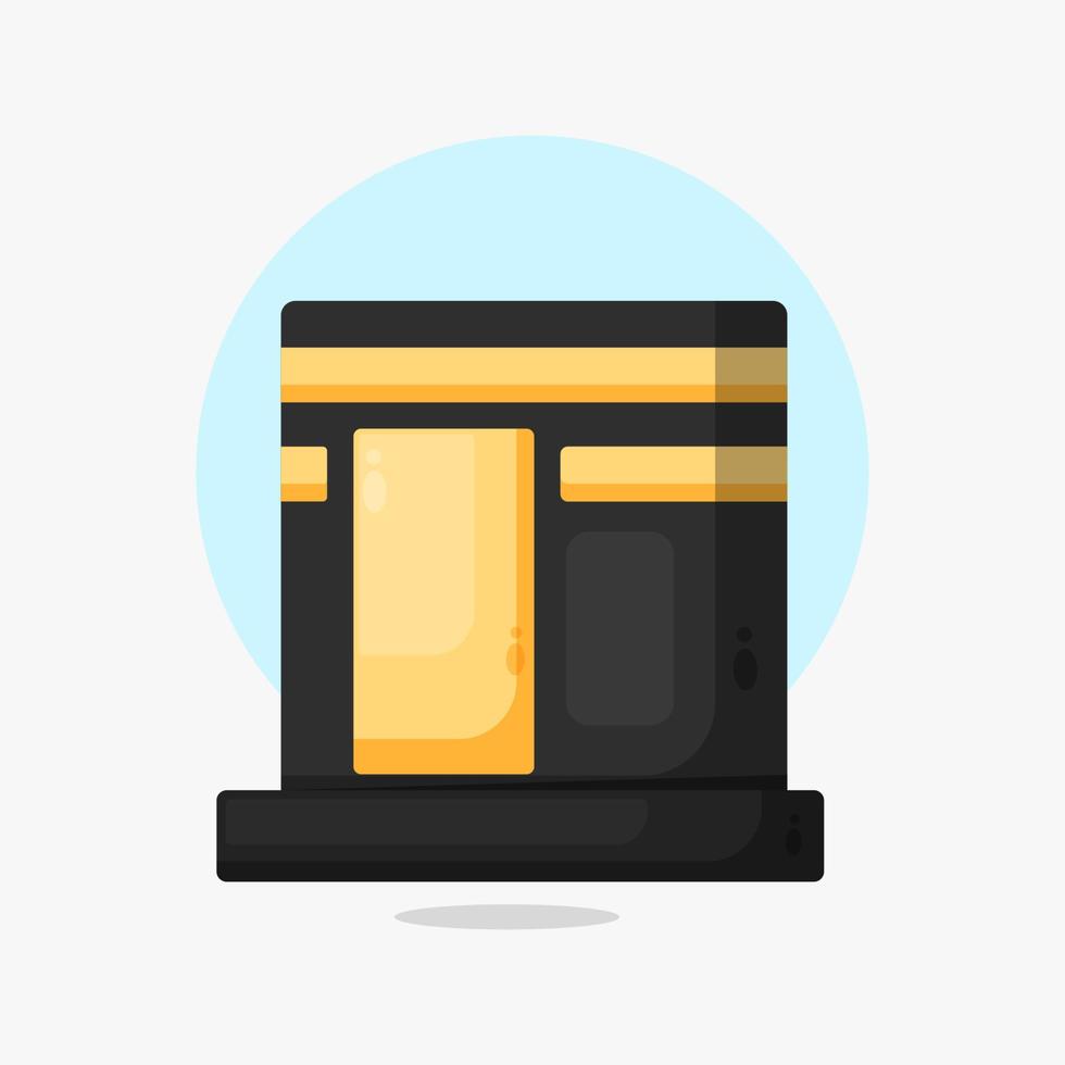 kaaba icon cartoon style illustration vector