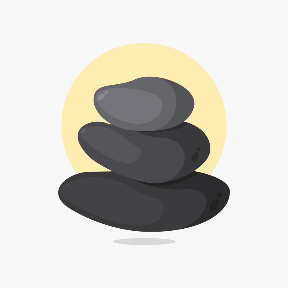 stone icon cartoon style illustration vector