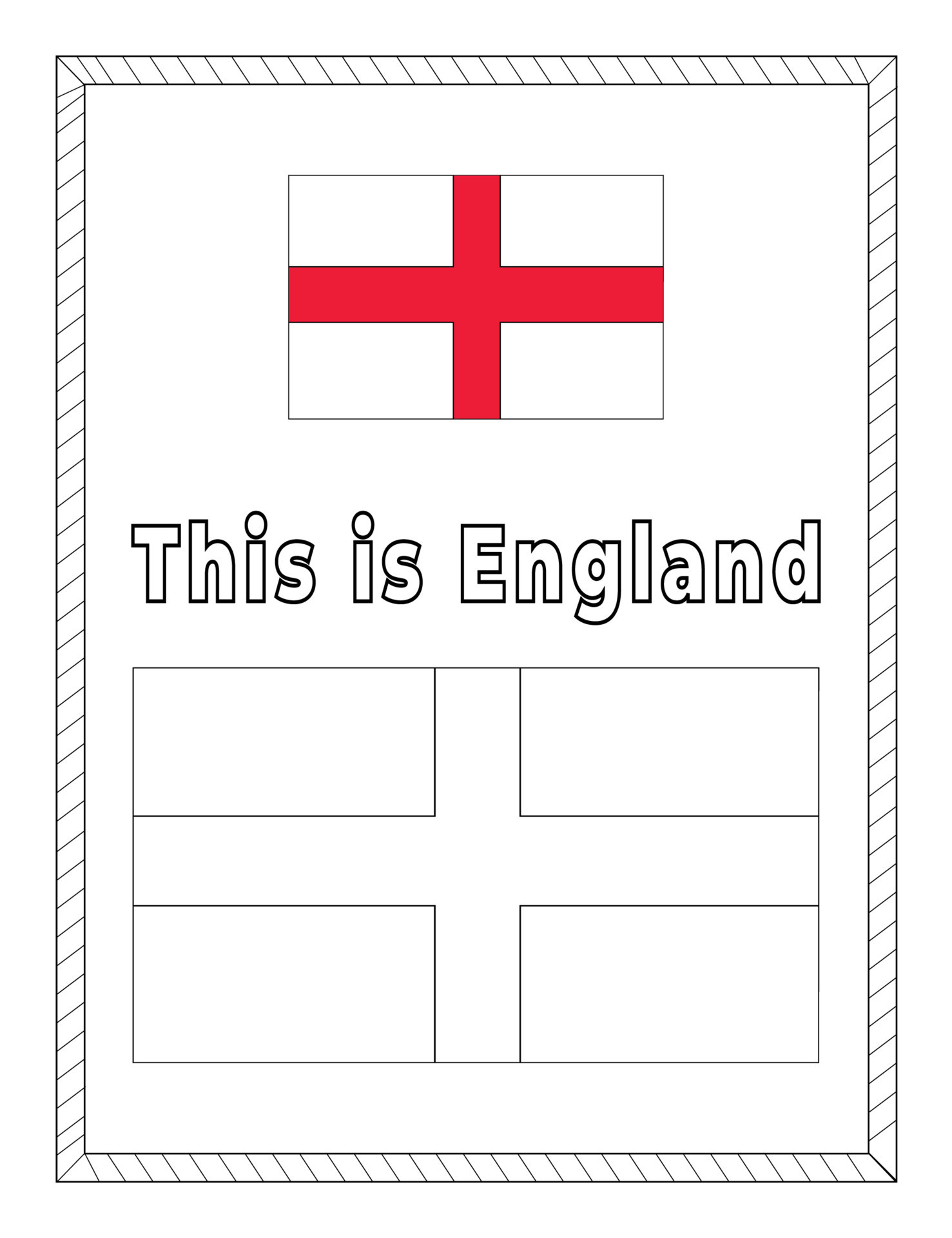 bandera nacional de inglaterra para colorear 16546008 Vector en Vecteezy