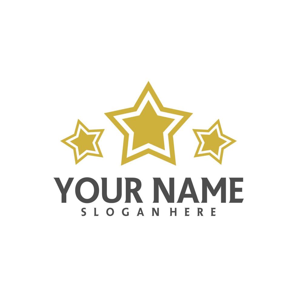 Star logo template, Star logo design vector