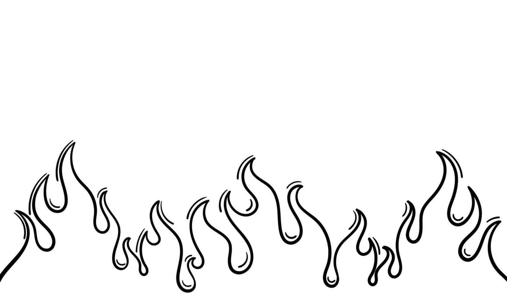 fire hand drawn background redesign vector