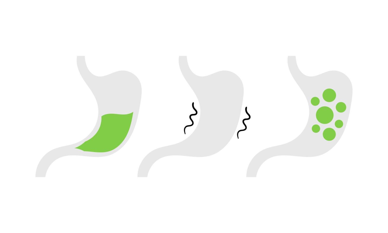 illustration of stomach and stomach disease vector