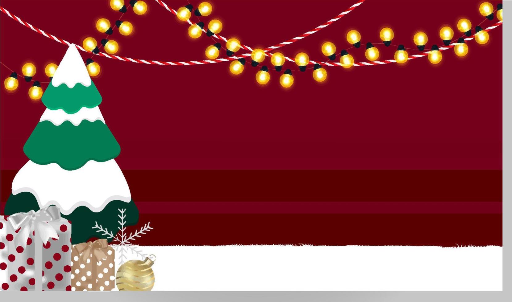 Christmas and Winter Landscape  Background vector