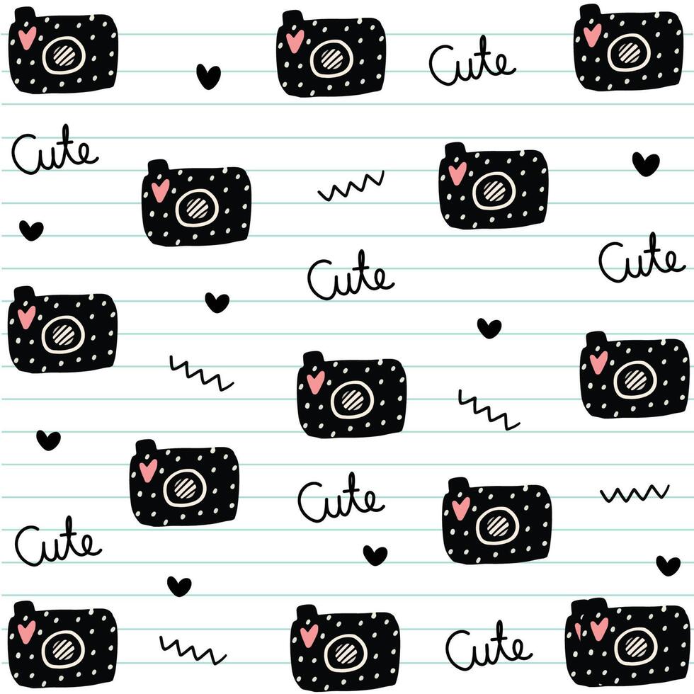 hand drawn camera wallpaper 16547090 Vector Art at Vecteezy